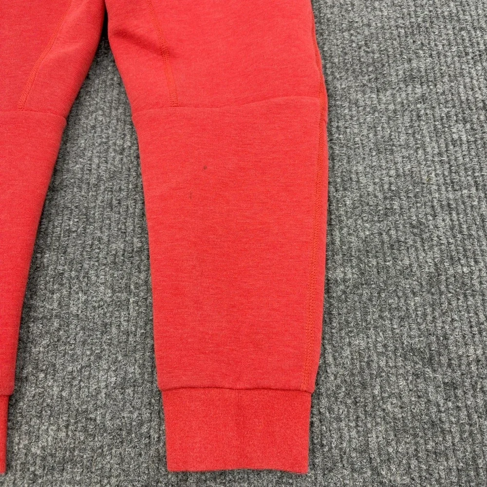 Nike Tech Fleece Joggers Boys S Red Cotton Blend Tapered Sweatpants Athletic